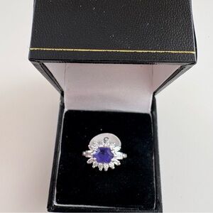 Bomb Party Endless Daydream Ring RBP6127 Dark Amethyst Rhodium Plating